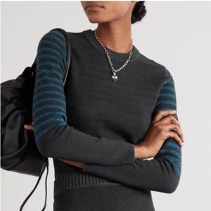 ISO Victoria Beckham Cotton Jacquard Knit Sweater